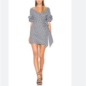 Revolve fame and partners the Russo gingham mini dress